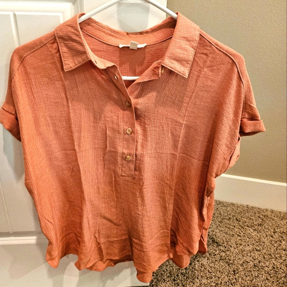 Mine Women's Button-Down Shirt - Terracotta